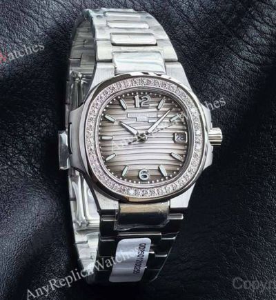 RRR Factory Patek Philippe Nautilus Cal.E 23-250SC Movement 32mm Smoke Grey  Gradient Face Women Watch